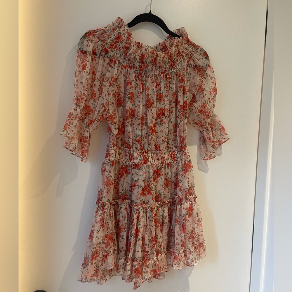 Misa floral off the shoulder dress